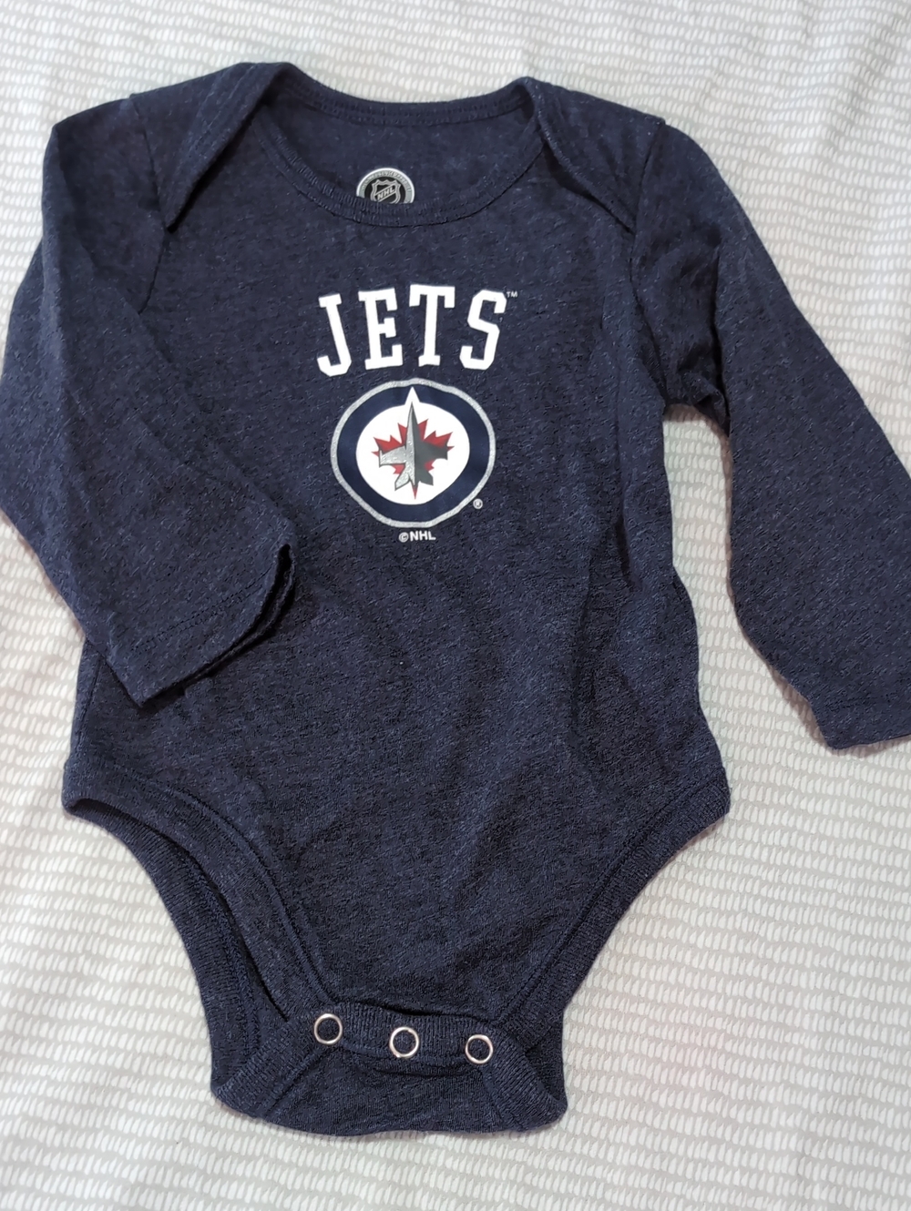NHL Jets Infant Long-Sleeve One-Piece Bodysuit Size 6-12M *Q8